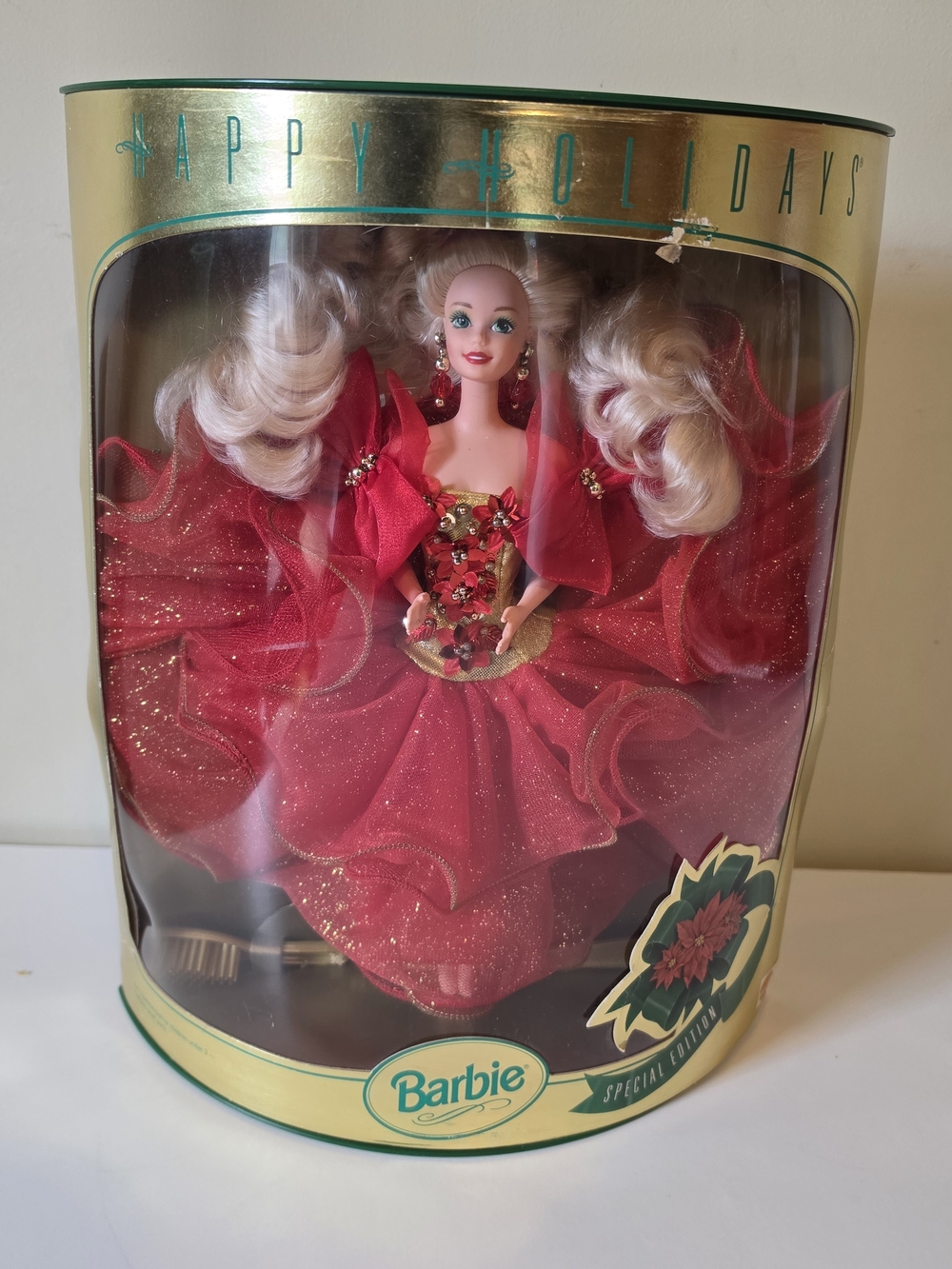 Happy Holidays Barbie, 1993 Special Edition in Red Holiday Gown new in Box